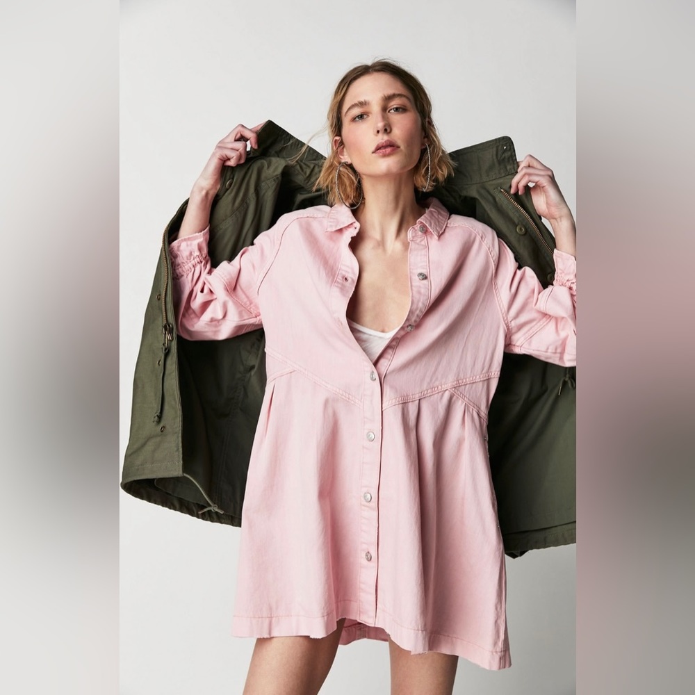 Free People Hannah Denim Mini Dress